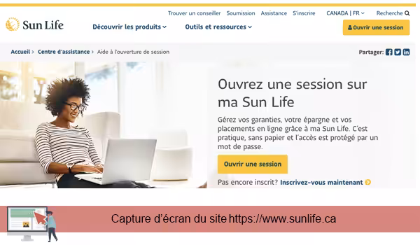 ma sunlife ca ouvrir une session en ligne