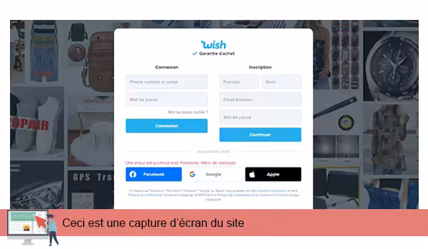 creer compte wish gratuit