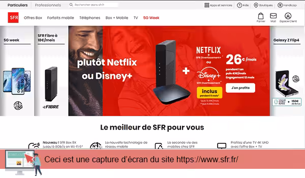 Démarche d'ouverture d'un compte SFR
