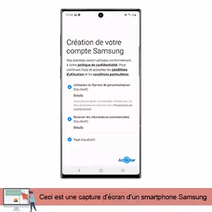 Créer un profil Samsung