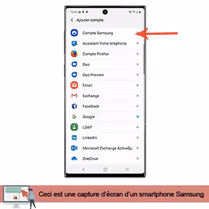 Configurer mon compte Samsung sur mon téléphone