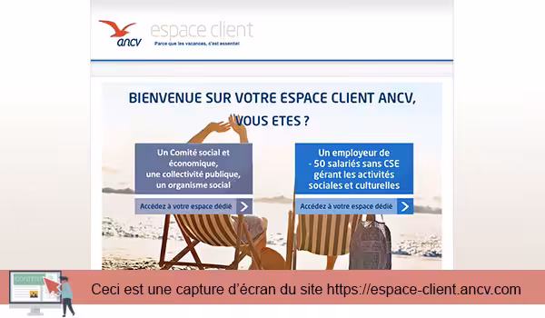 Ouvrir un espace client ANCV Connect