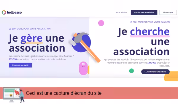 S'inscrire sur HelloAsso